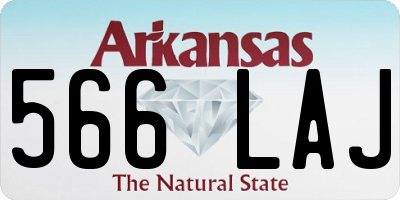 AR license plate 566LAJ