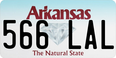 AR license plate 566LAL