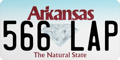 AR license plate 566LAP