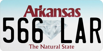 AR license plate 566LAR