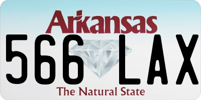 AR license plate 566LAX