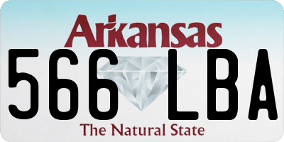 AR license plate 566LBA