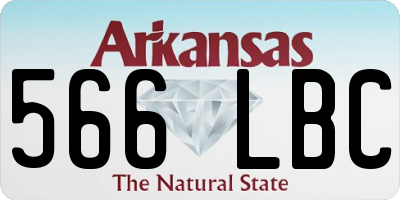 AR license plate 566LBC