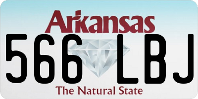 AR license plate 566LBJ
