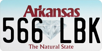 AR license plate 566LBK