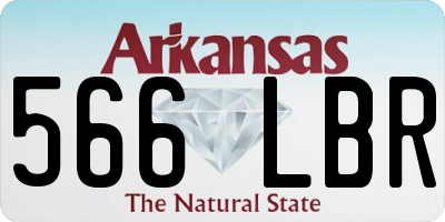 AR license plate 566LBR