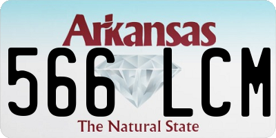 AR license plate 566LCM