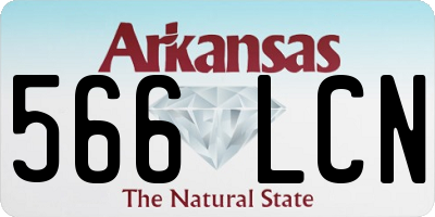AR license plate 566LCN
