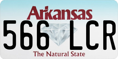 AR license plate 566LCR