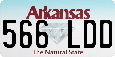 AR license plate 566LDD