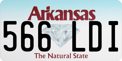 AR license plate 566LDI