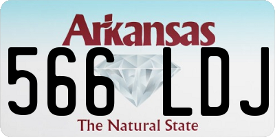 AR license plate 566LDJ
