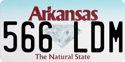 AR license plate 566LDM