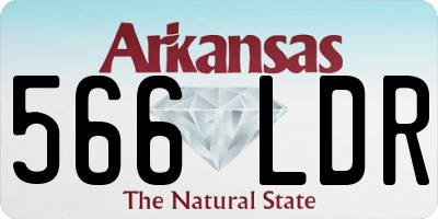 AR license plate 566LDR