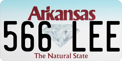 AR license plate 566LEE