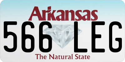 AR license plate 566LEG
