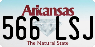 AR license plate 566LSJ
