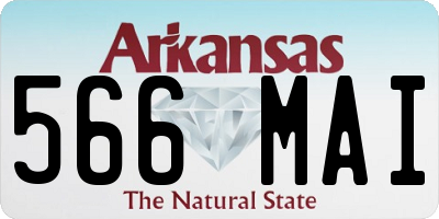 AR license plate 566MAI