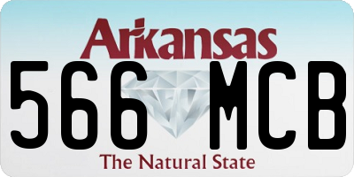 AR license plate 566MCB