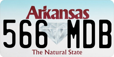 AR license plate 566MDB