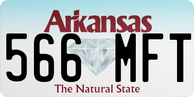 AR license plate 566MFT