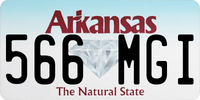 AR license plate 566MGI