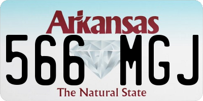 AR license plate 566MGJ