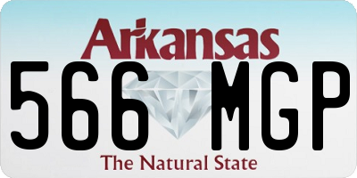 AR license plate 566MGP