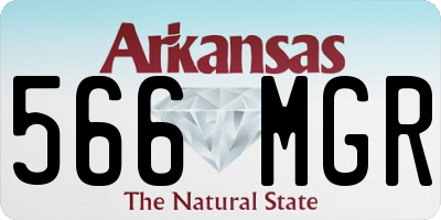 AR license plate 566MGR