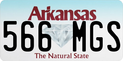AR license plate 566MGS