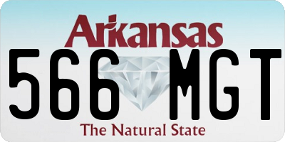 AR license plate 566MGT