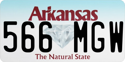 AR license plate 566MGW