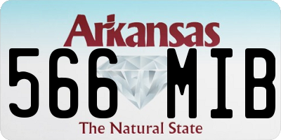 AR license plate 566MIB