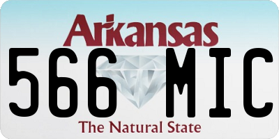 AR license plate 566MIC