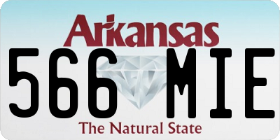AR license plate 566MIE