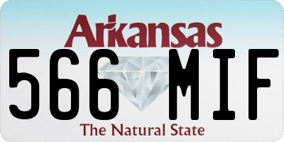 AR license plate 566MIF