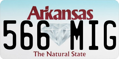 AR license plate 566MIG