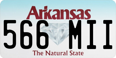 AR license plate 566MII