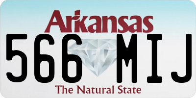 AR license plate 566MIJ