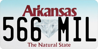 AR license plate 566MIL