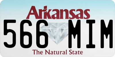 AR license plate 566MIM