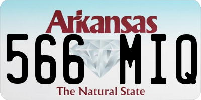 AR license plate 566MIQ