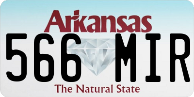 AR license plate 566MIR