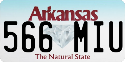 AR license plate 566MIU