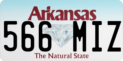AR license plate 566MIZ