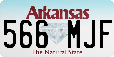 AR license plate 566MJF