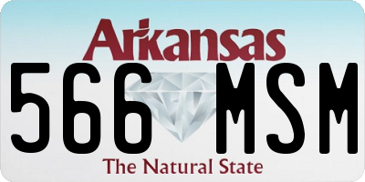 AR license plate 566MSM