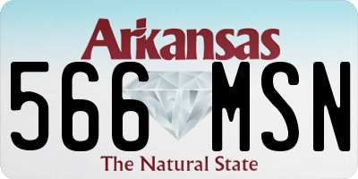 AR license plate 566MSN