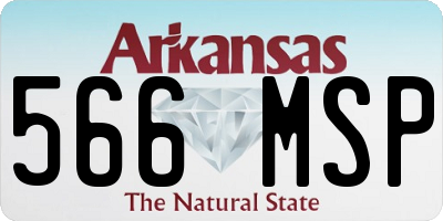 AR license plate 566MSP