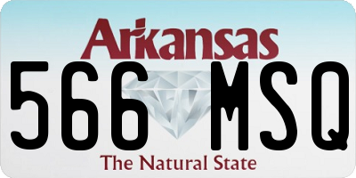 AR license plate 566MSQ